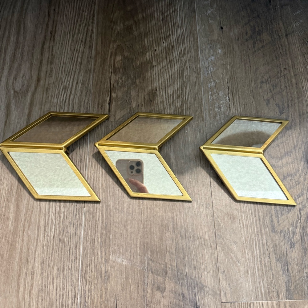 Gold Geometric Wall Decor Set